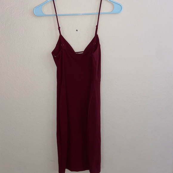 Going out red y2k sleeveless Forever21 dress laced open front bodycon cute top - Picture 7 of 10